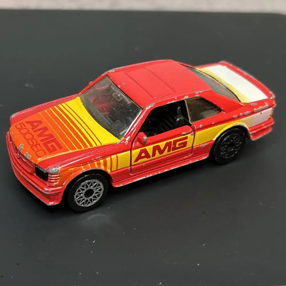 1984 Matchbox Mercedes Benz 500 SEC AMG Rare Color Change Wheels Doors Open VTG